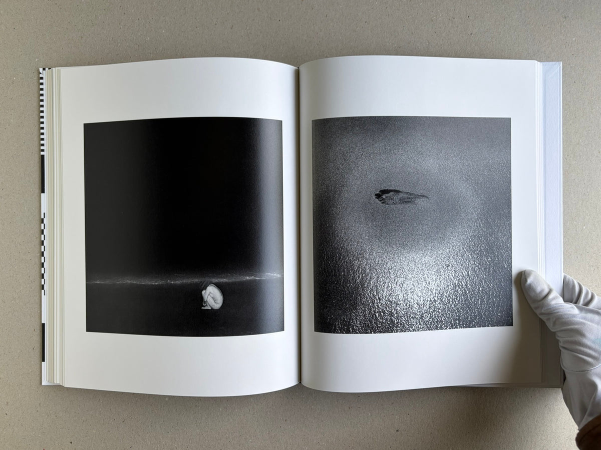 Homo Ludens open to a spread with seaside photos