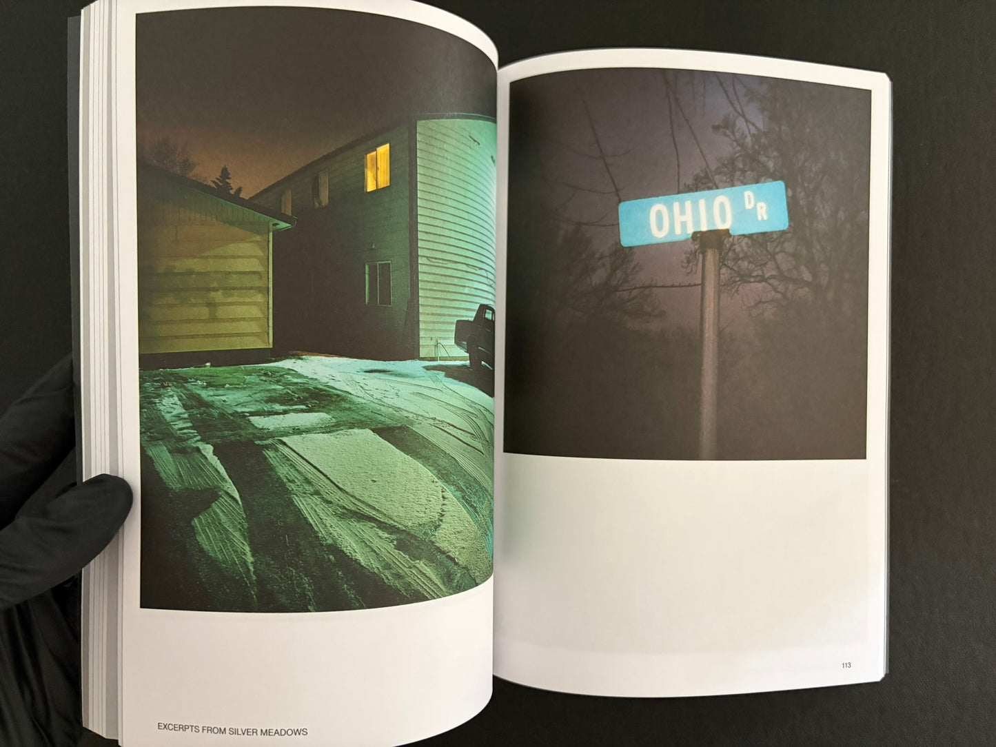 Hotshoe Issue 210: Todd Hido interior spread with a house at night and a street sign