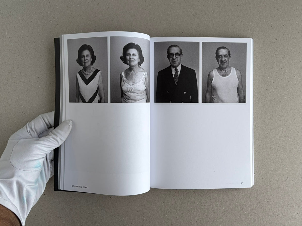Open spread of Hotshoe Issue 214: Stephen Shore showing four black-and-white portrait photographs on the page, held open by a gloved hand.