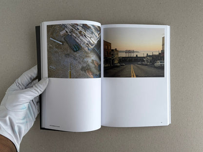 Open Hotshoe Issue 214: Stephen Shore showing a two-page spread with Stephen Shore photographs, including a street scene at sunset on the right page.