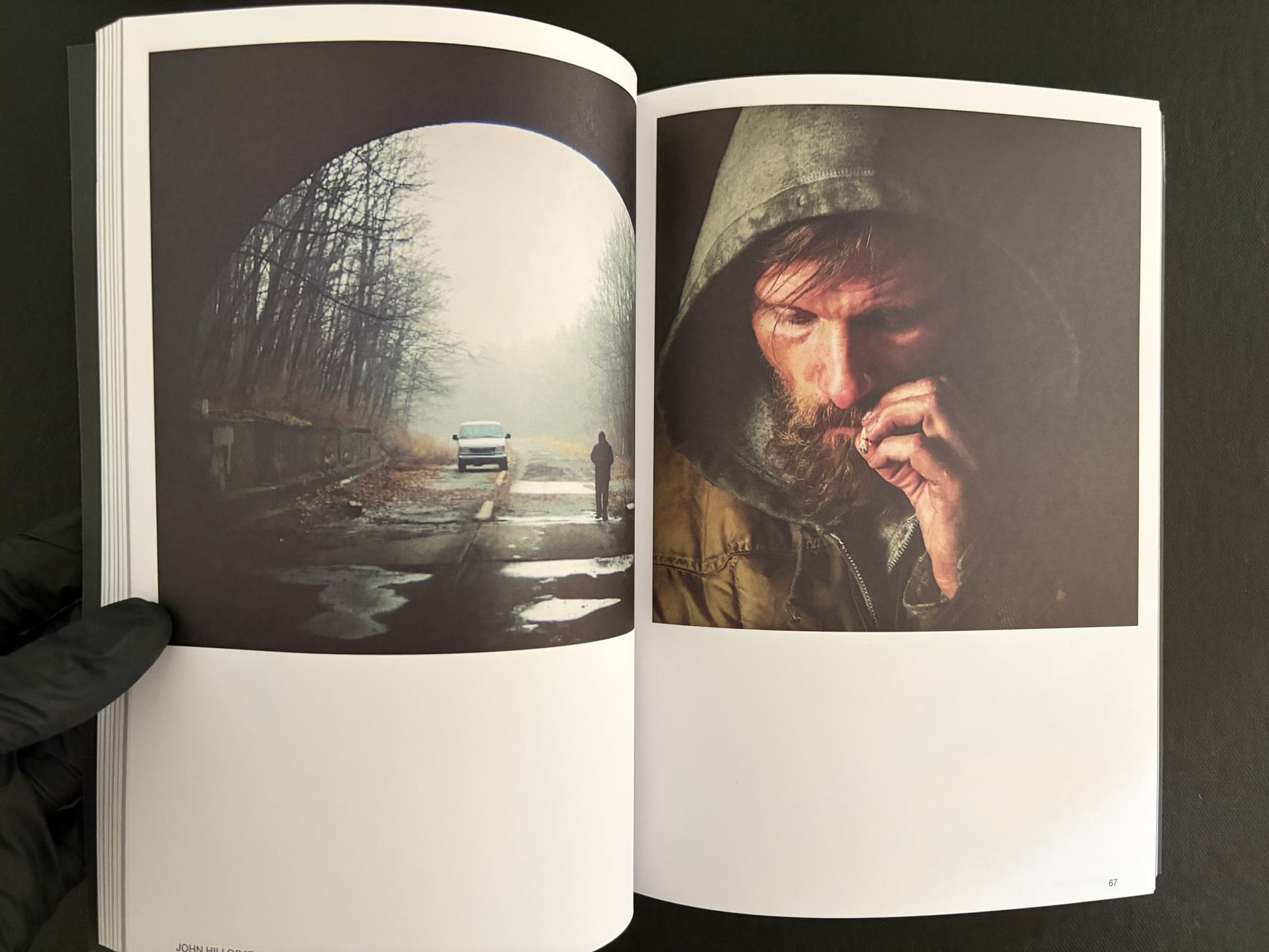 Interior spread from Hotshoe Issue 215 with a portrait, a botanical image, and a small icon-like image