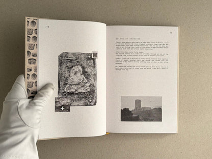 Open spread of How to Bake a Breadling by Brad Hock, showing pages 14 and 15 with a collage image, a block of text, and a small landscape photograph.