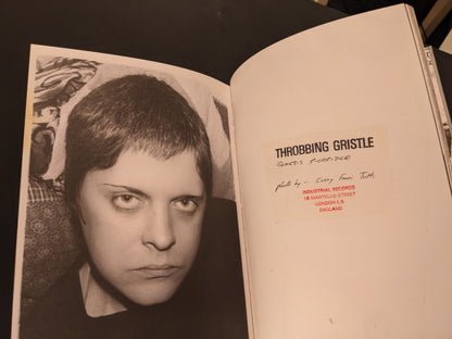 Portrait of Genesis P-Orridge with Industrial Records, photo by Cosey Fanni Tutti.