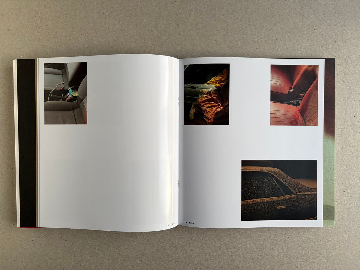 Open Index — Christopher Anderson booklet with small colour photographs of car interiors and street scenes.