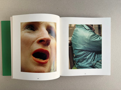 Open Index — Christopher Anderson booklet with small colour photographs laid out across white pages.