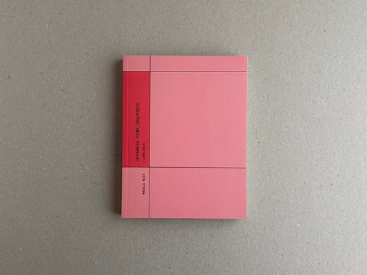 Front cover of Japanese Punk Graphics (1980-2010), pink cover with a red vertical band and black typography.