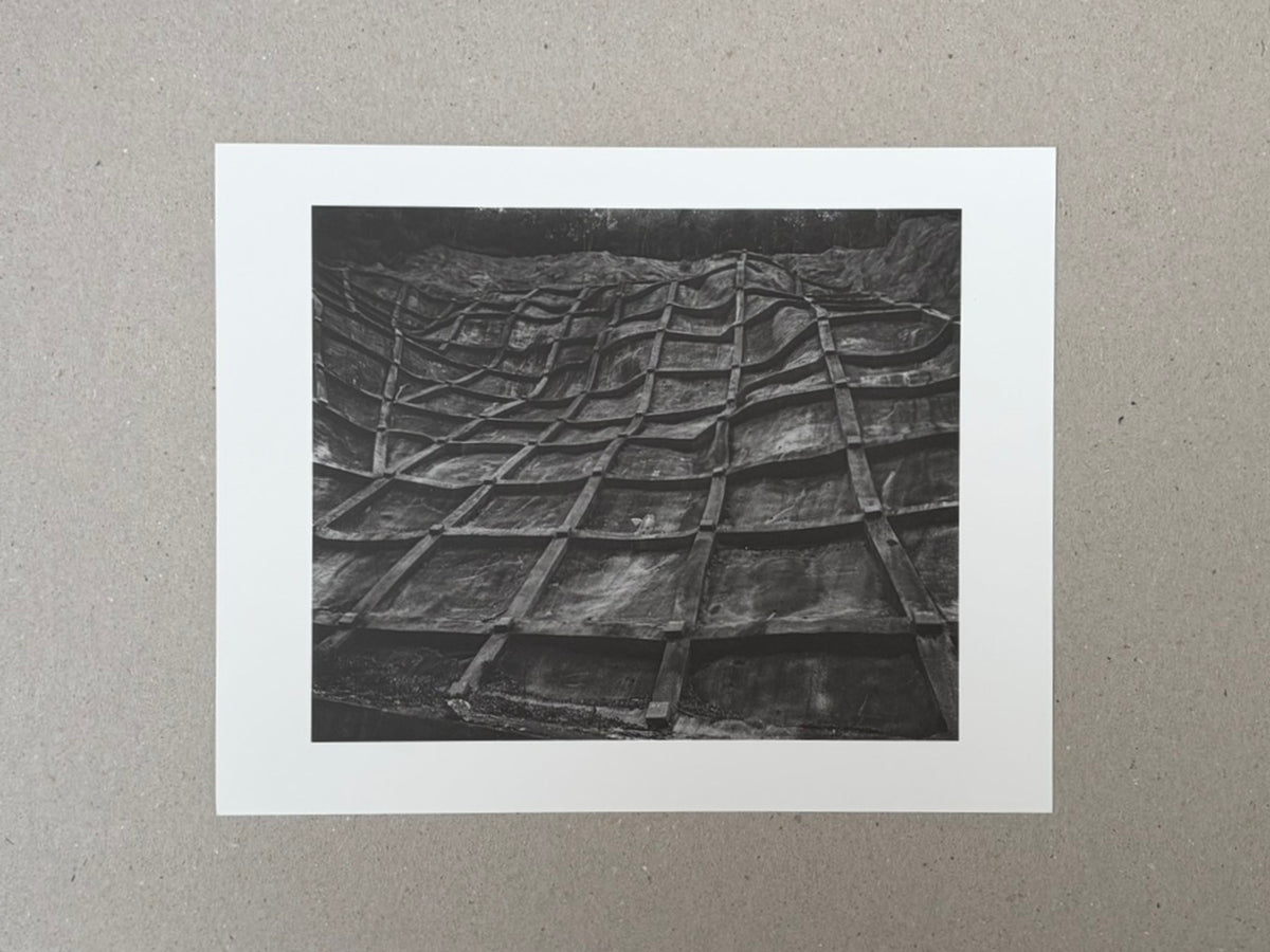Landscape — Toshio Shibata portfolio print showing a black-and-white photograph of a concrete retaining wall on a white sheet.