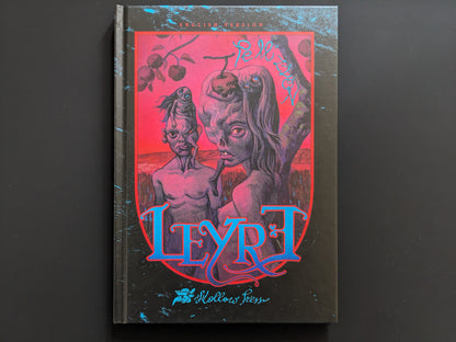 Front cover of "Leyre" by Nicolò Pellizzon with surreal illustration of twin empresses and title