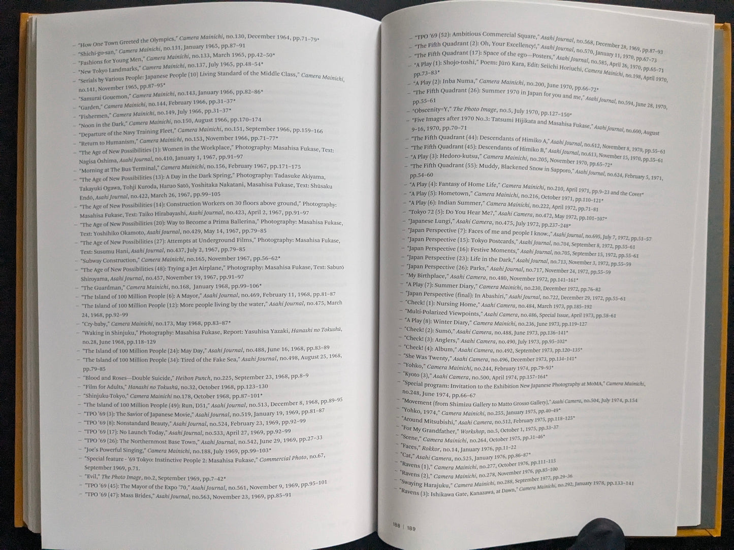 Open spread showing bibliography and reference list pages.