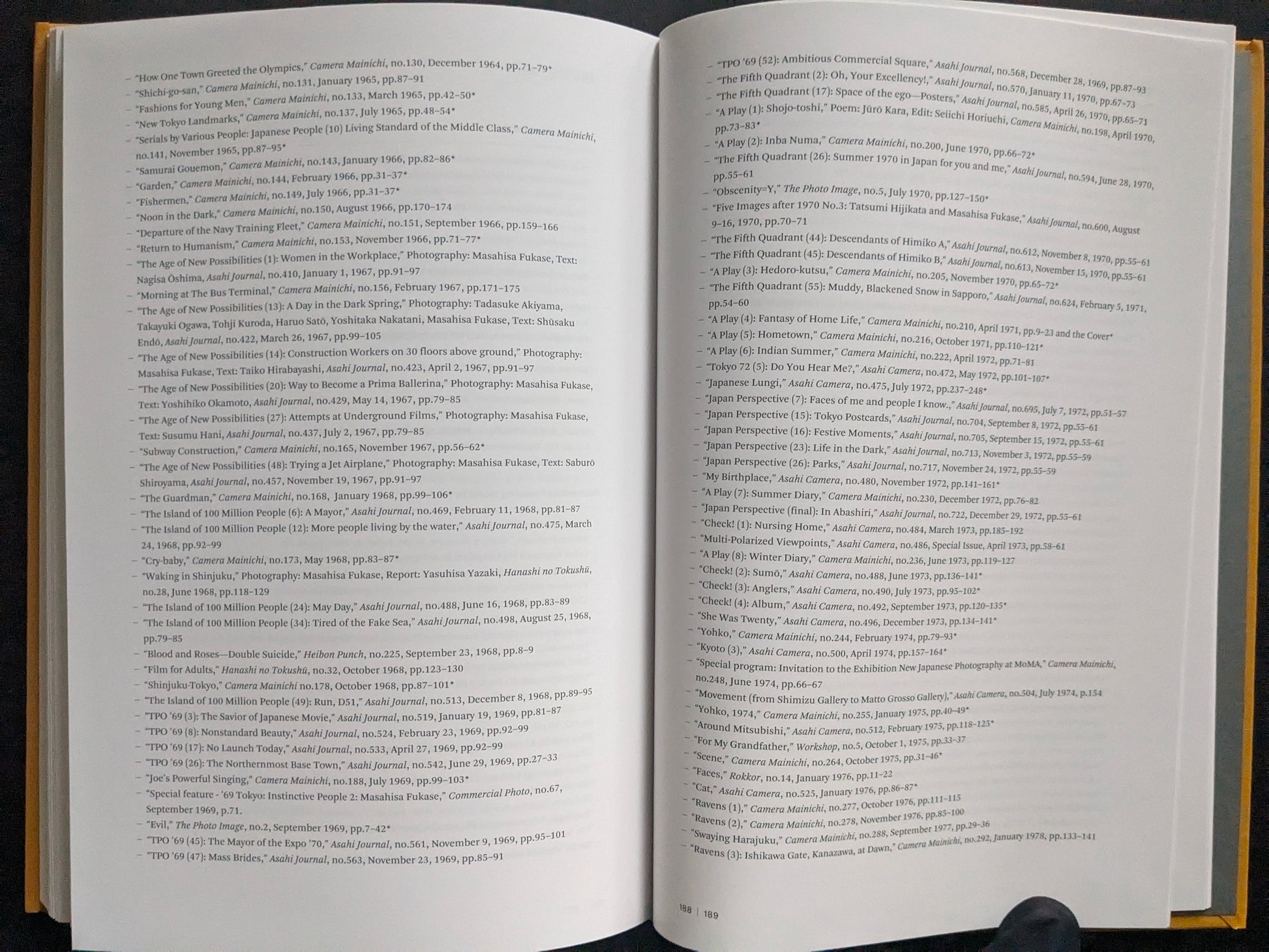 Open spread showing bibliography and reference list pages.