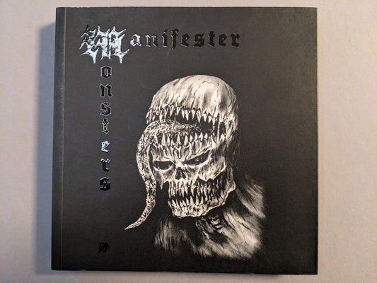 Cover of Manifester Monsters by Mat Brinkman, published by Hollow Press, featuring a monstrous skull illustration