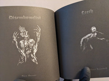 Disembowelist and Leech, grotesque horror creatures illustrated by Mat Brinkman