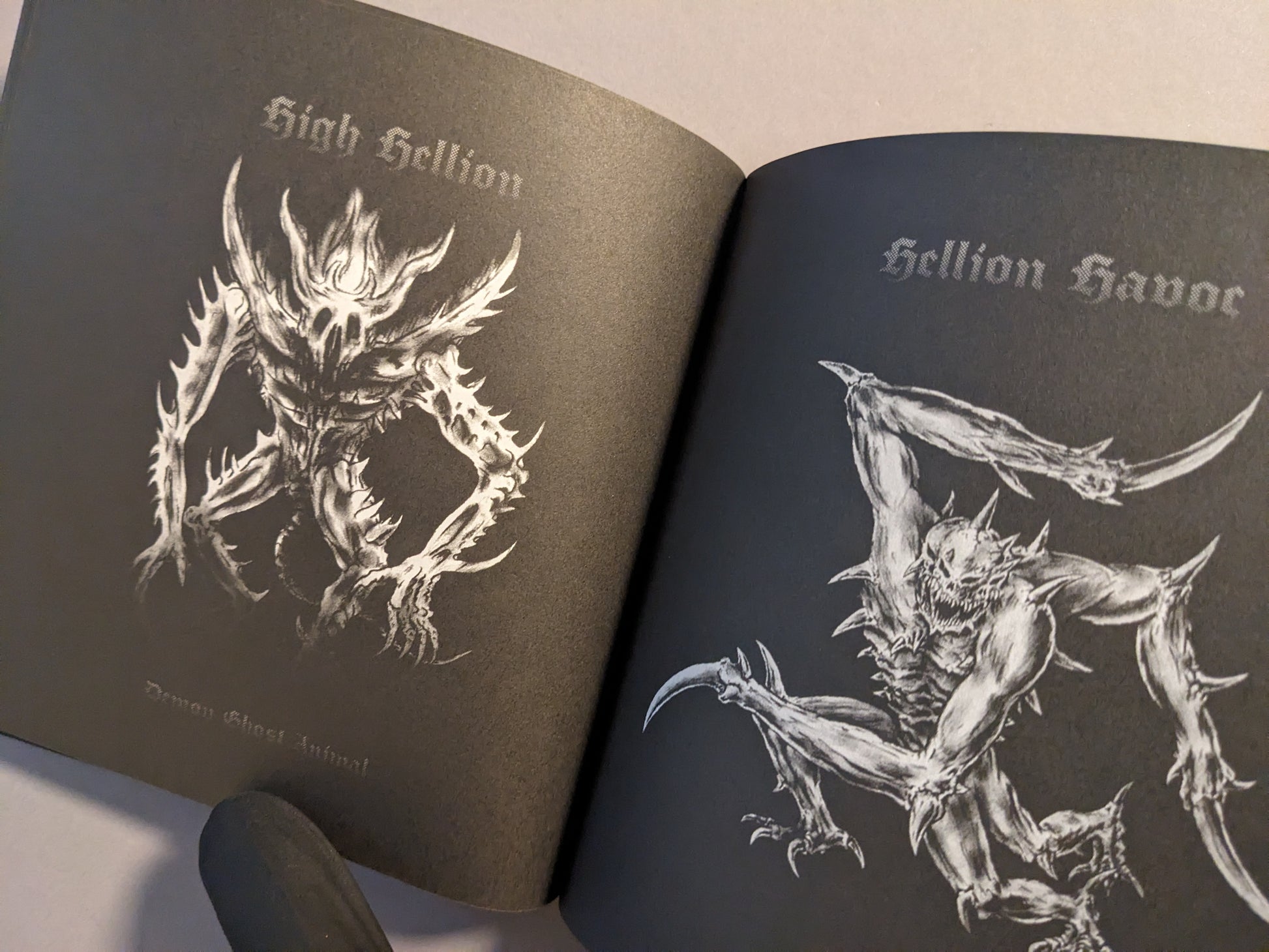 High Hellion and Hellion Havoc monster drawings from Manifester Monsters