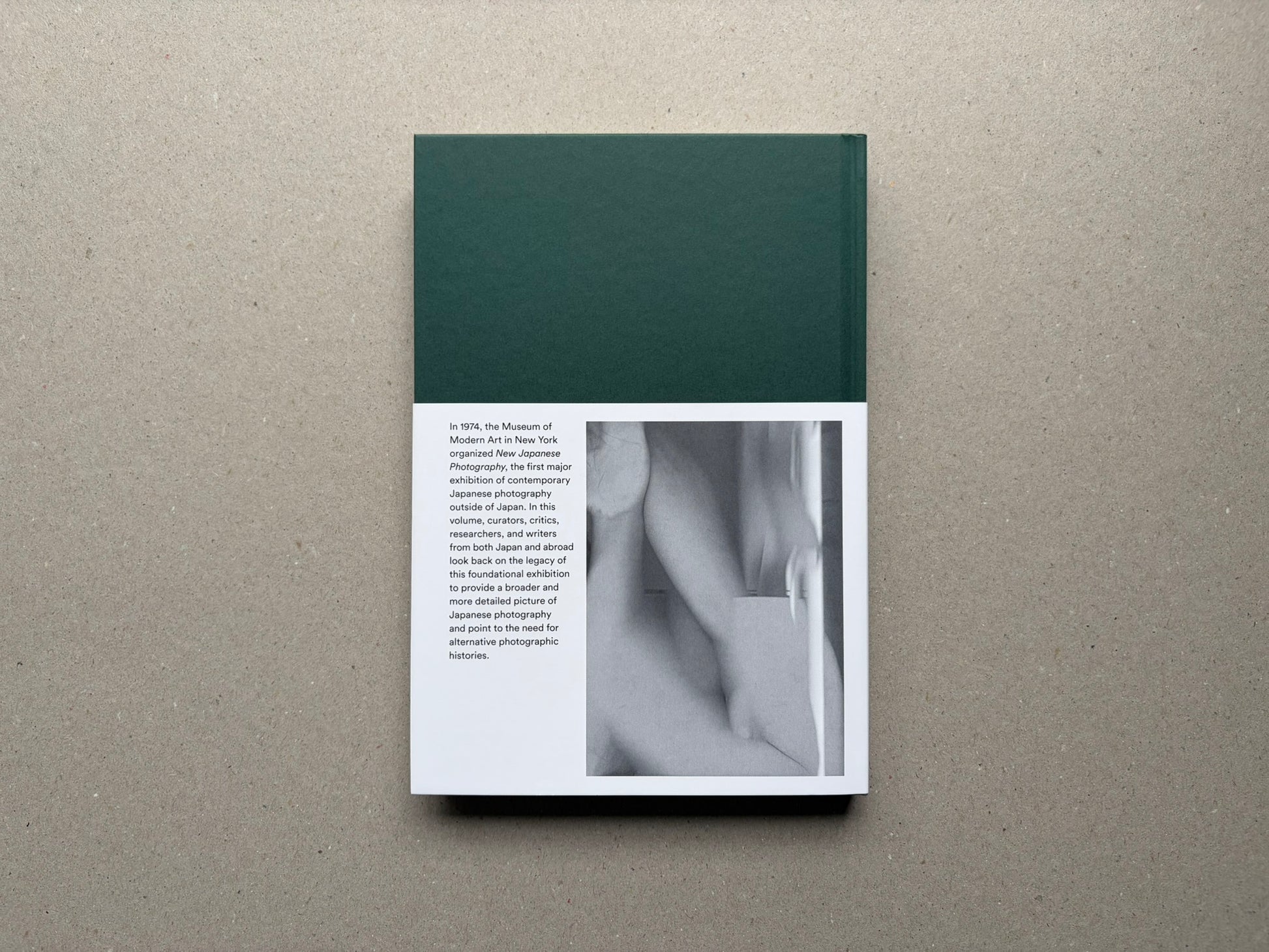 Back cover of More Than One World – New Japanese Photography 50 Years On, shown with the slipcase removed.