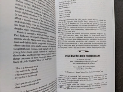 Page titled Worse Than the Thing That Possessed Me exploring blues influences and D.H. Lawrence quotes.