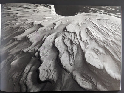 Close-up of geological erosion patterns in monochrome, from Hokkaido series