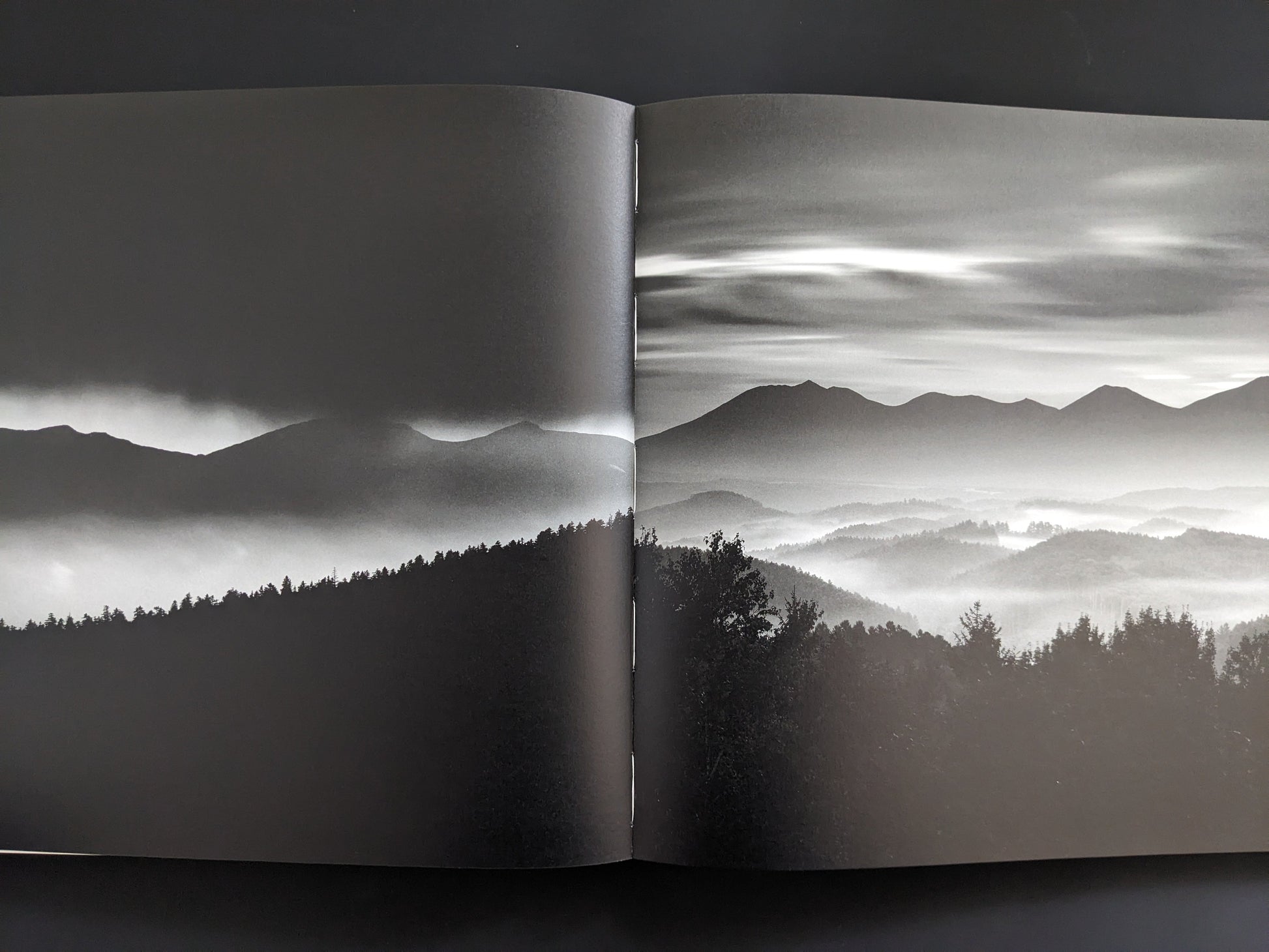 Sharp mountain textures and fog