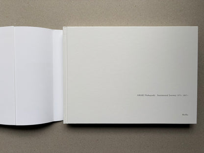 Nobuyoshi Araki, Sentimental Journey 1971–2017, open book showing the title page
