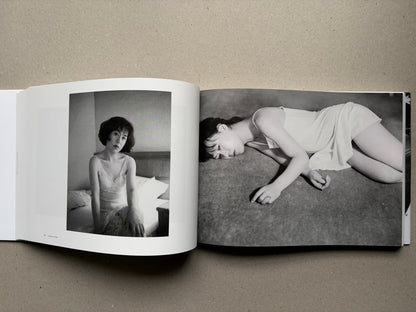 Nobuyoshi Araki, Sentimental Journey 1971–2017, open spread with black-and-white portraits of Yoko