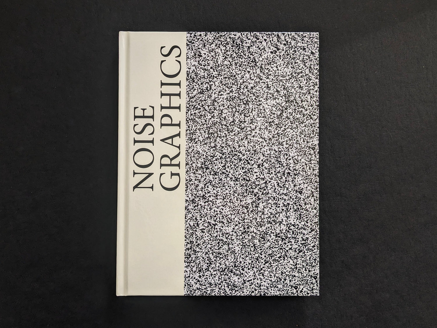 Noise Graphics 1980–1990 cover with cream title strip and black-and-white static pattern.