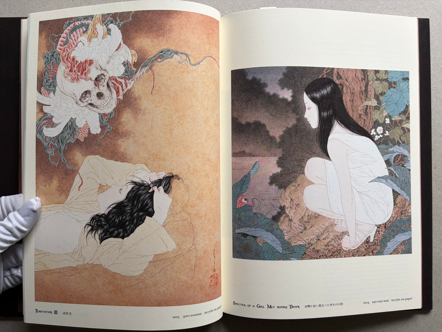 NOSFERATU by Takato Yamamoto, page spread with Japanese text and a colour illustration.
