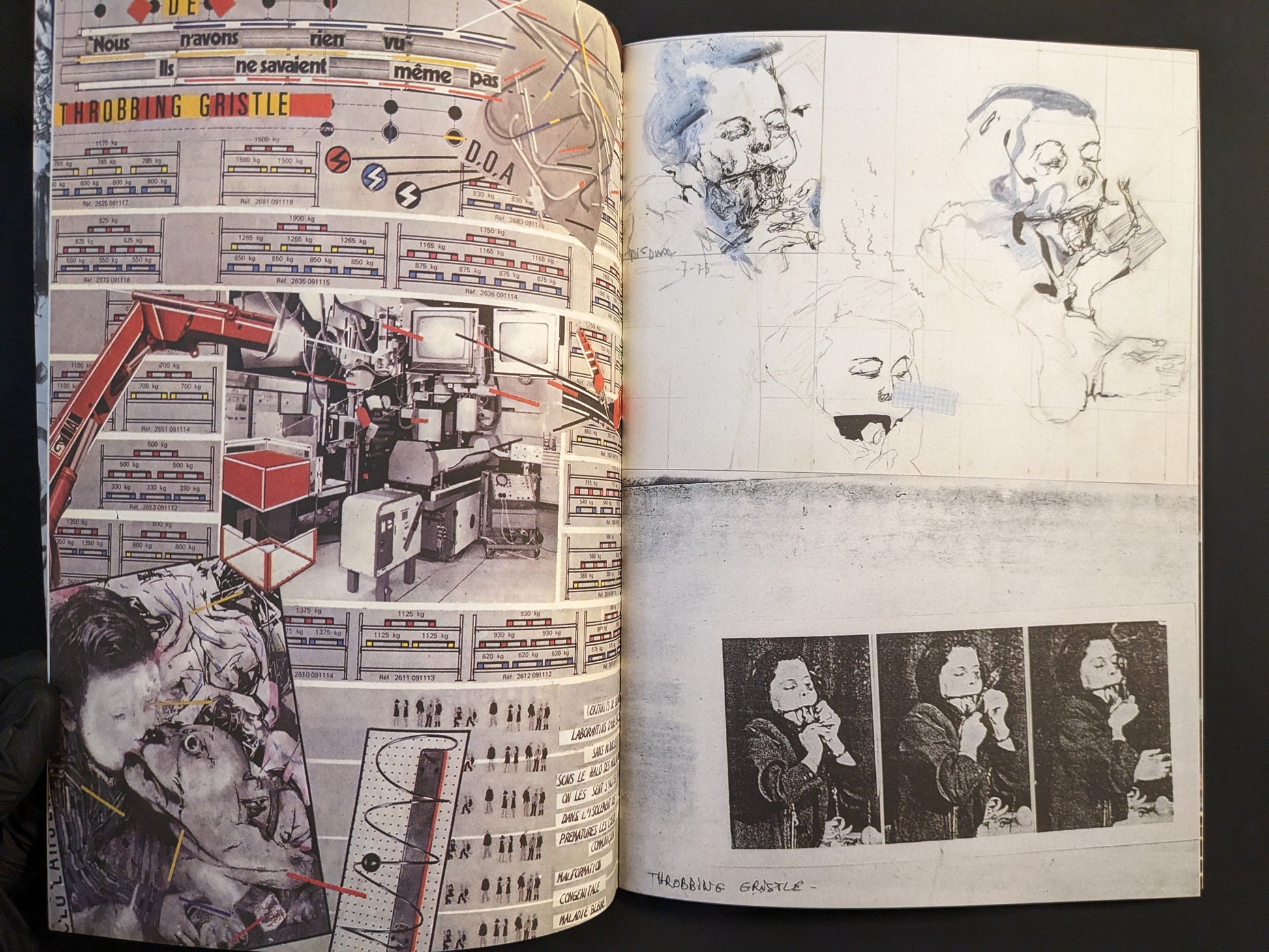 Collage artwork page from the Paranoia Club zine.