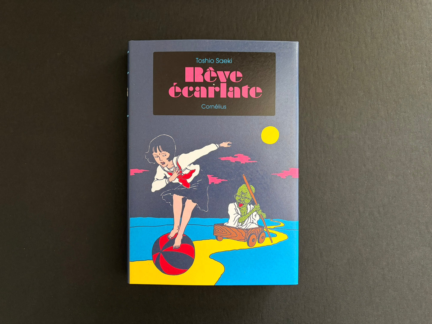 Rêve écarlate by Toshio Saeki, front cover on a dark background