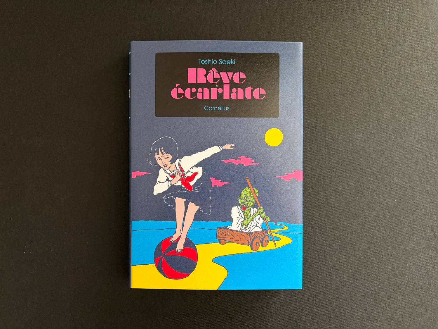 Rêve écarlate by Toshio Saeki, front cover on a dark background