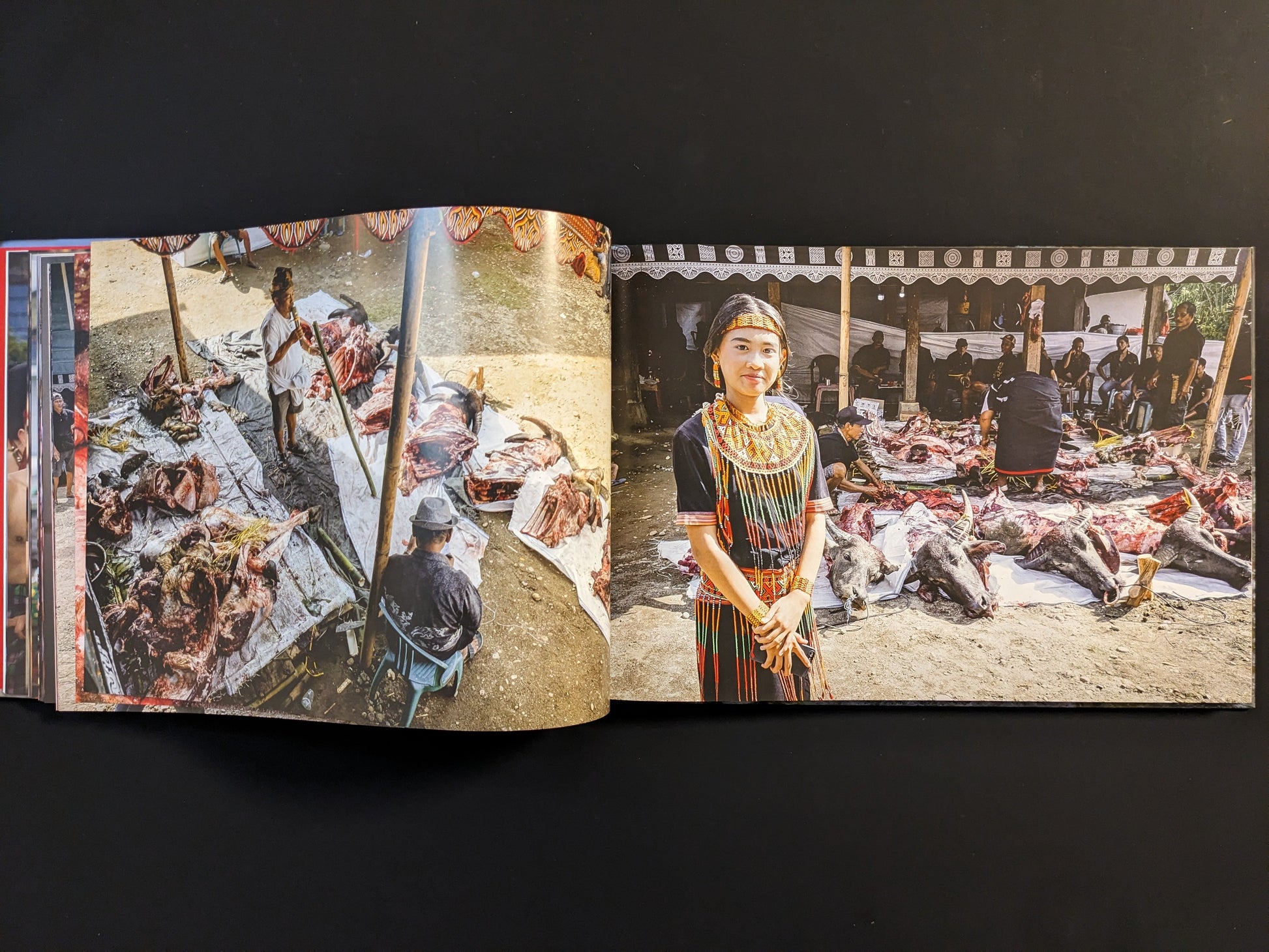 Ritual ceremony with animal offerings in Southeast Asia.