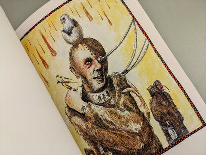 Character with cybernetic implants and bird imagery – John Blanche, Scions of Voodoo