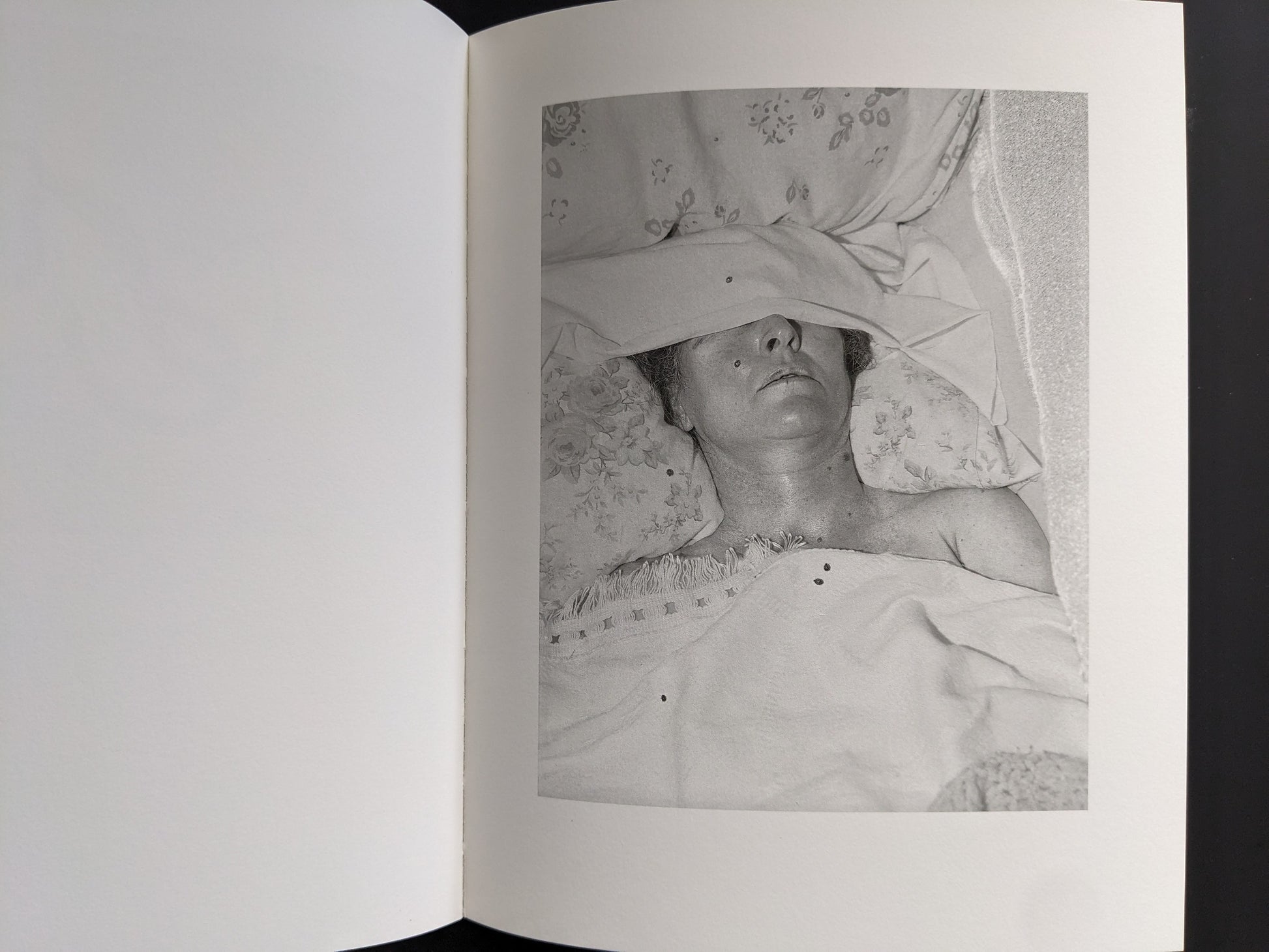 Portrait of a sleeping woman, interior spread from “Sleep Creek” by Hausthor & Guilmoth.