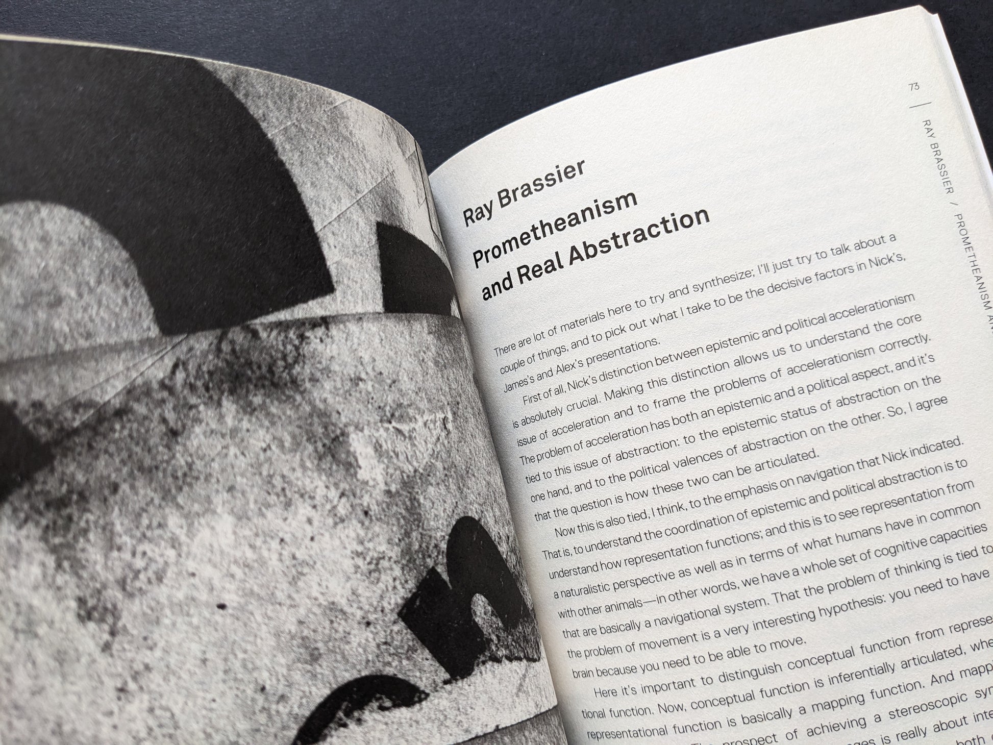 Essay by Ray Brassier titled "Prometheanism and Real Abstraction."