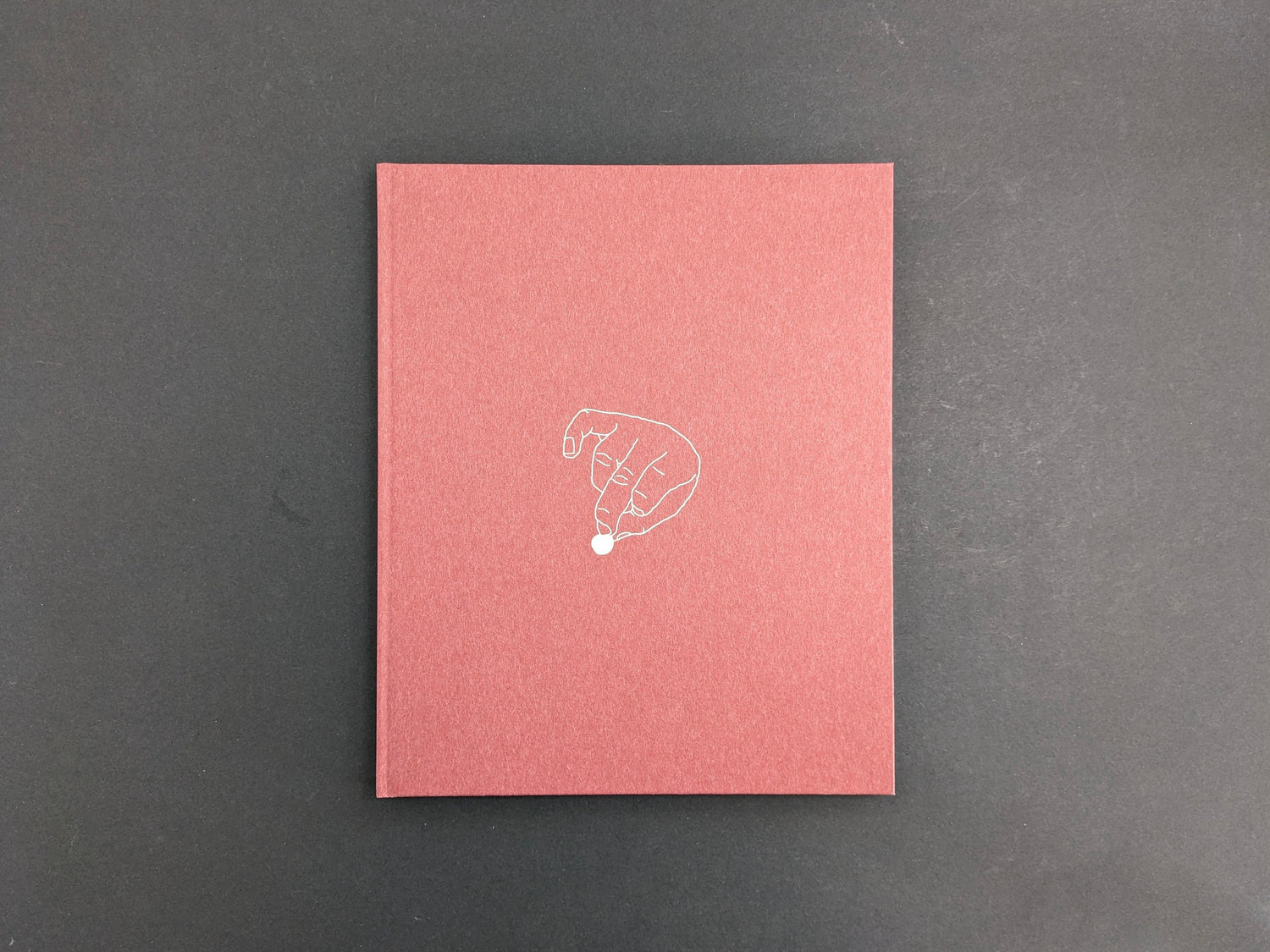 Back cover of süü by Taemin Ha with a minimal hand drawing on a muted red background.