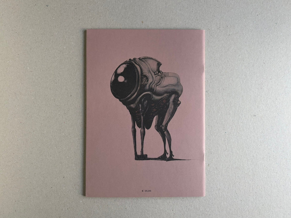 Terrotic: Love and Terror in Postapoland by Bartosz Zaskórski, front cover on a pink background with a black grotesque figure.