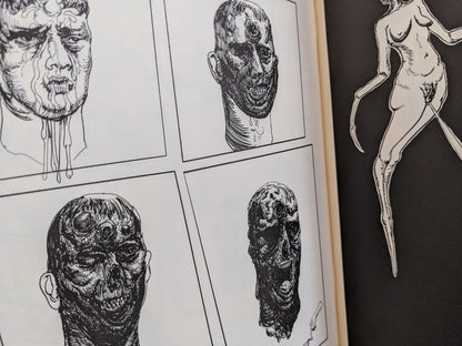 Comic page from Terrotic – disturbing facial mutations and surgically altered bodies