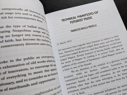 Opening of Technical Manifesto of Futurist Music by Francesco Balilla Pratella, March 1911.