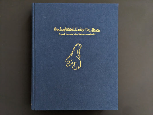 Blue cloth hardcover of The Cupboard Under the Stars with gold embossed title and hand illustration