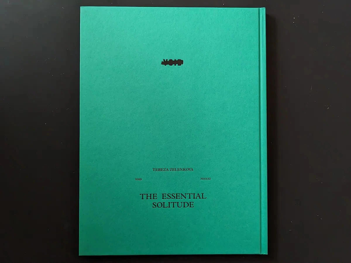 Back cover of The Essential Solitude by Tereza Zelenkova, plain green board with small imprint details.