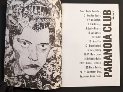 Inside page of The Last Slogan (Limited Edition) featuring the Paranoia Club zine