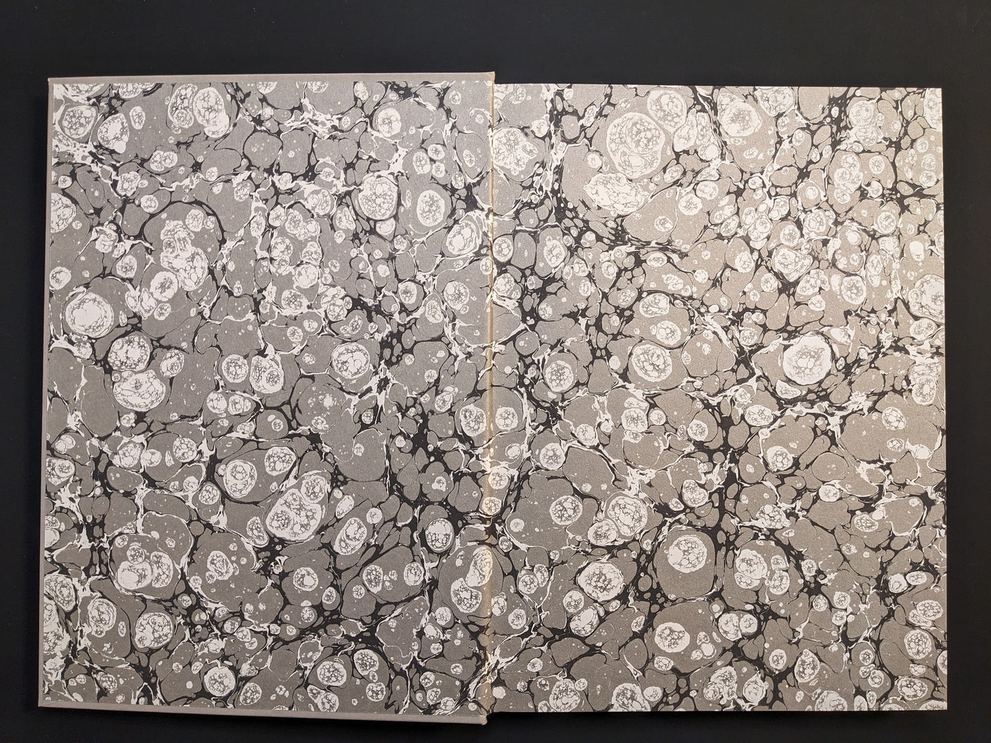 Marbled endpapers from The Lighthouse Screenplay Book, A24 × MACK edition.