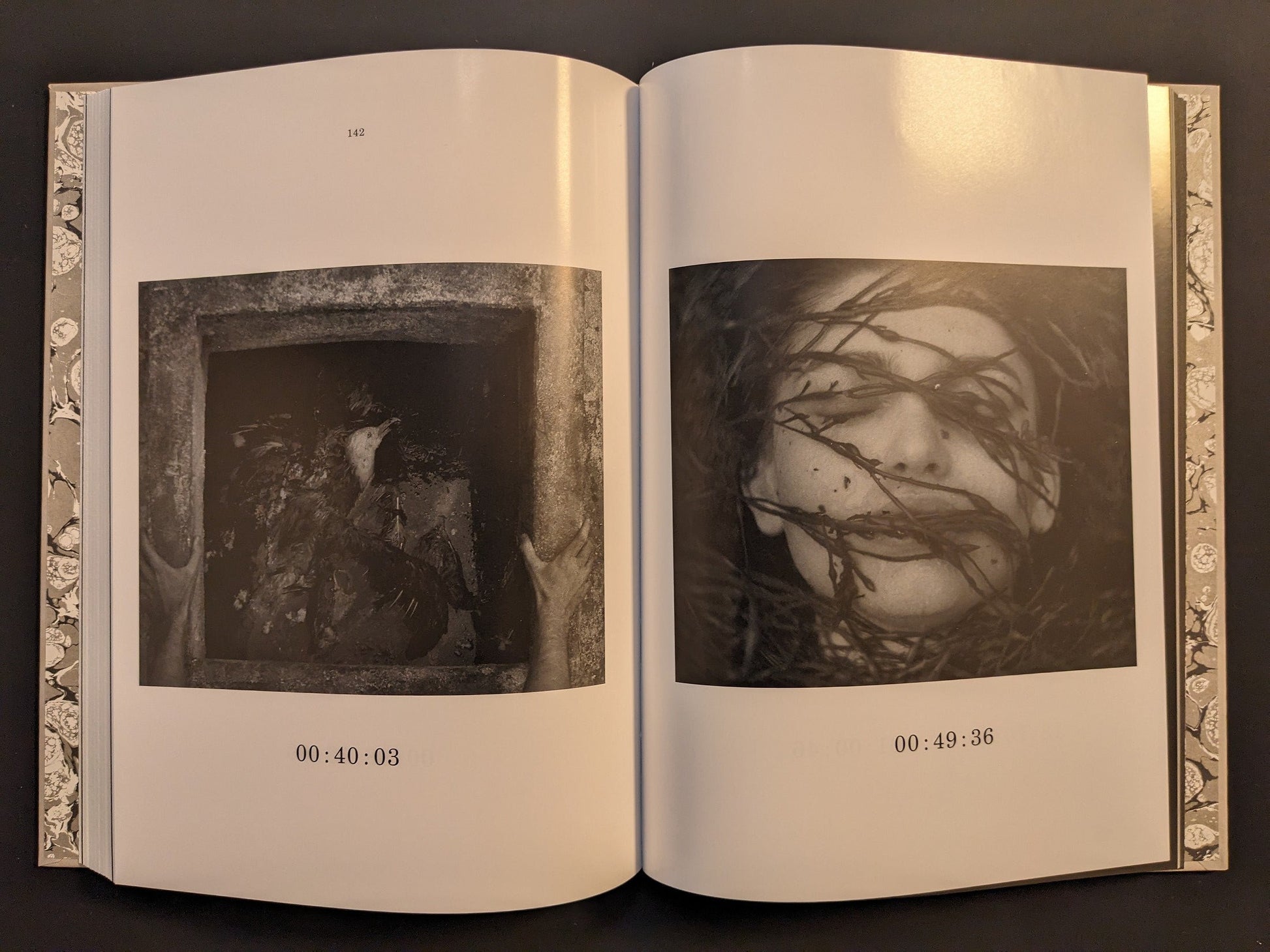 Black and white film stills from The Lighthouse, published in The Lighthouse Screenplay Book.