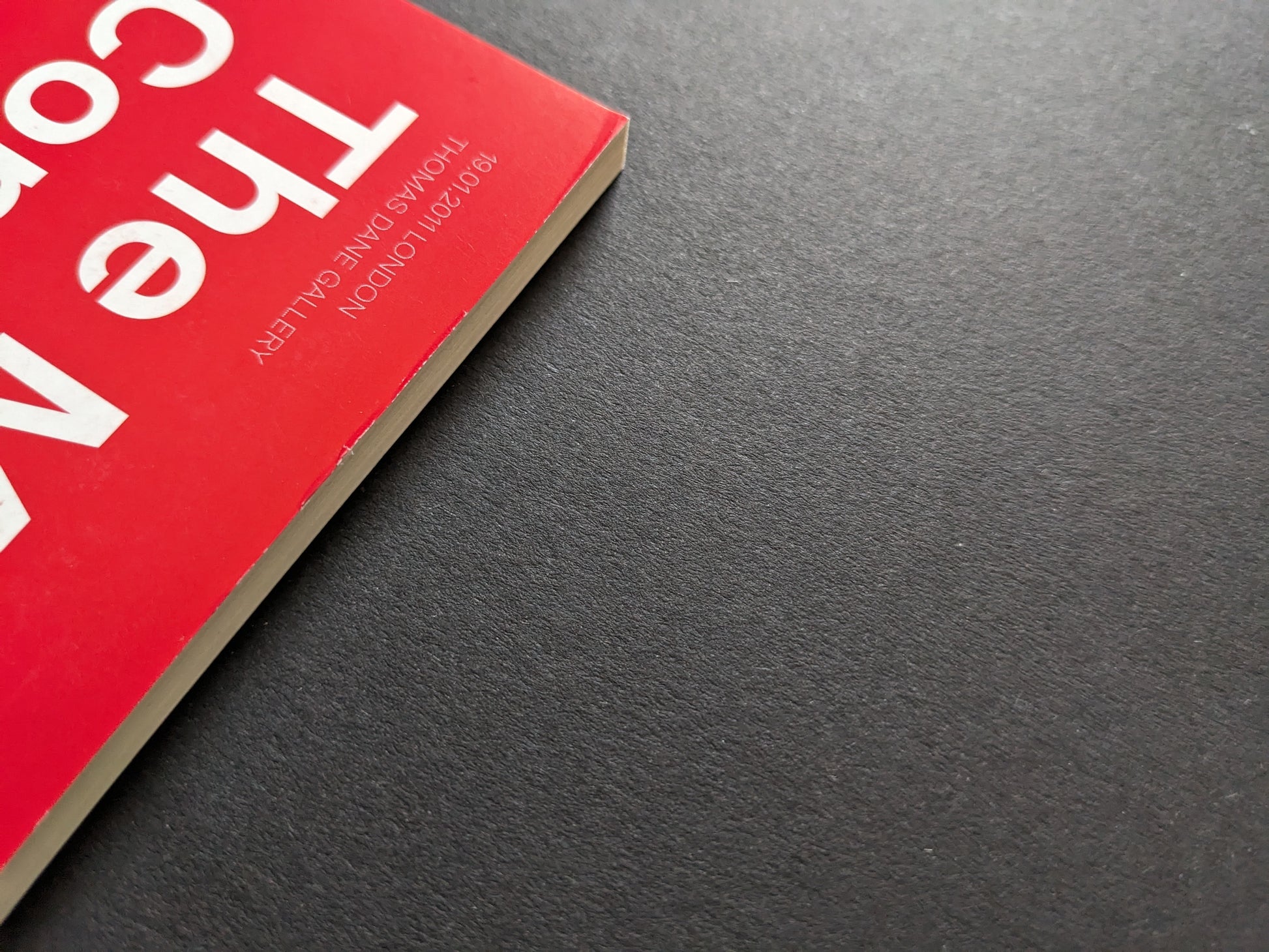 Detail of wear: bent corner on cover