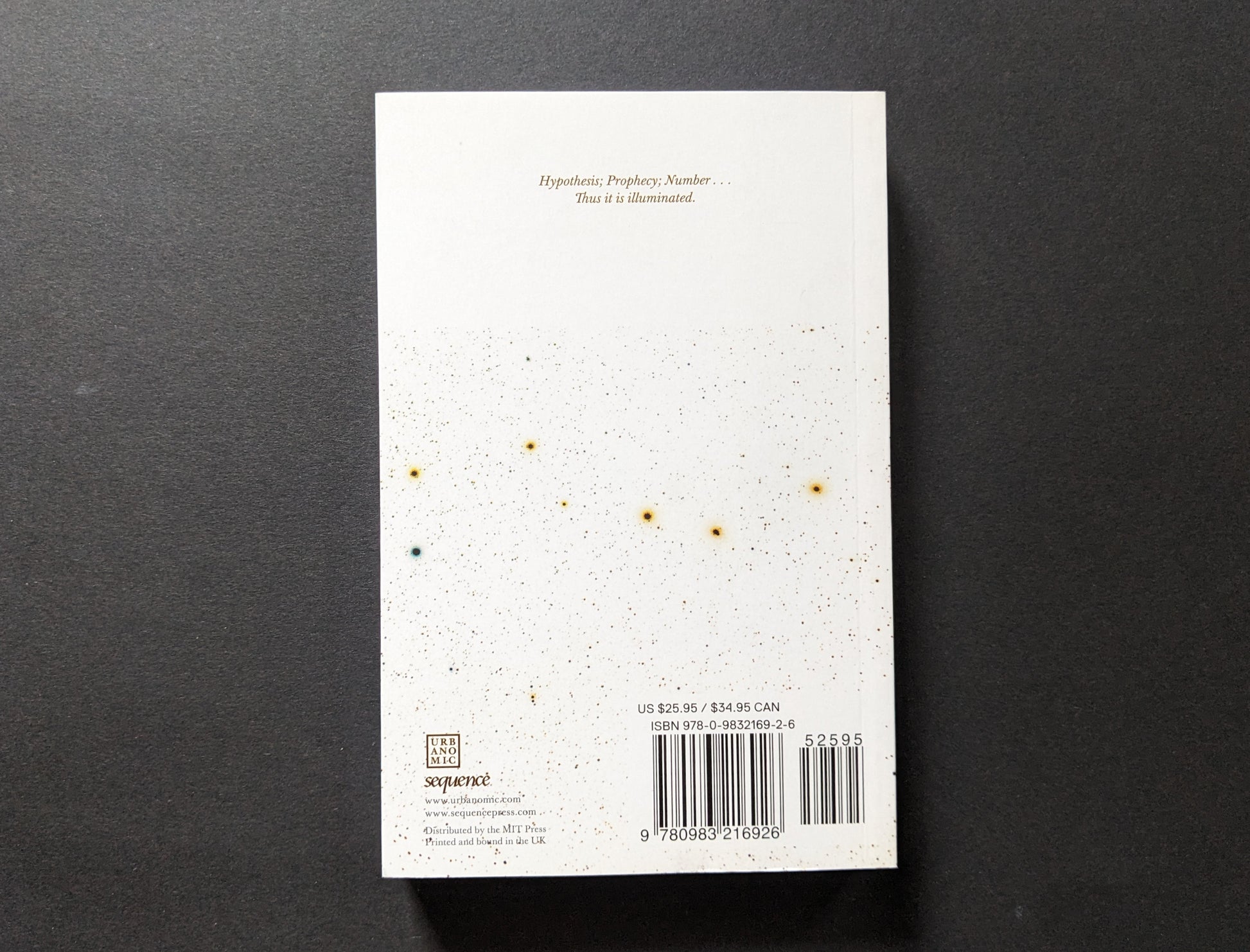  Back cover of The Number and the Siren by Quentin Meillassoux, with a quote from the book and the publisher's details.