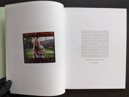 Interior spread with a photograph on the left and Sofia Coppola’s introductory text on the right.