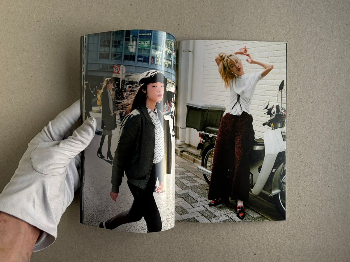Tokyo Girls by Emily Ashcroft, open spread with two street portraits