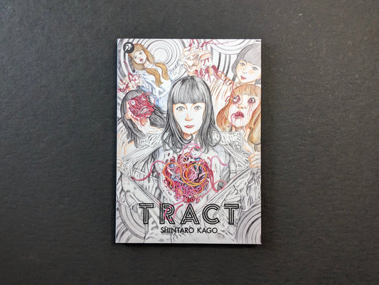 Cover of TRACT pocket edition by Shintaro Kago (Hollow Press), full-color manga artwork.