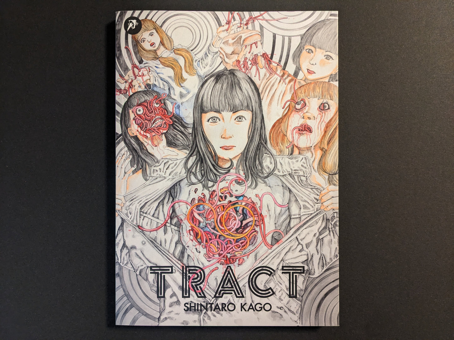 Cover of TRACT pocket edition by Shintaro Kago (Hollow Press), full-color manga artwork.