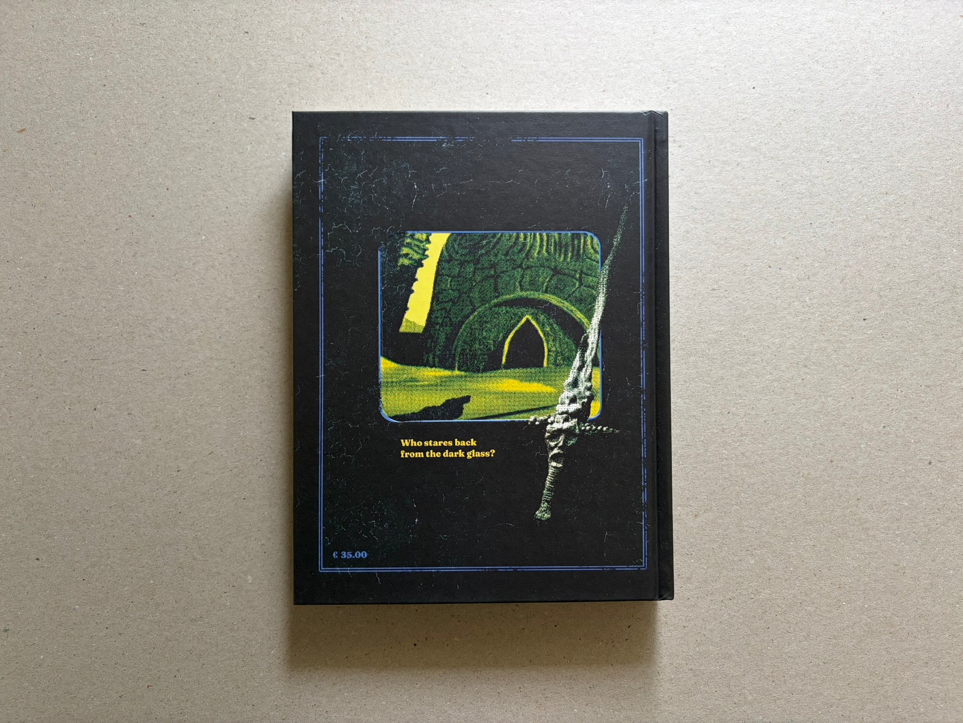Back cover of Vermis II – Mist & Mirrors (Forsaken Edition), with a small central image, the line 'Who stares back from the dark glass?', and the price at the lower left.