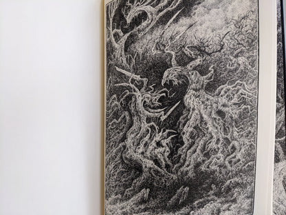 Twisted tree monsters in a stormy, forested environment from 'Voodoo Forest'