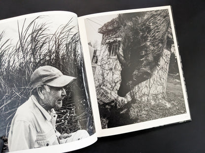 Photograph of a wild boar and a farmer in Wandering Dog by Mai Nakama